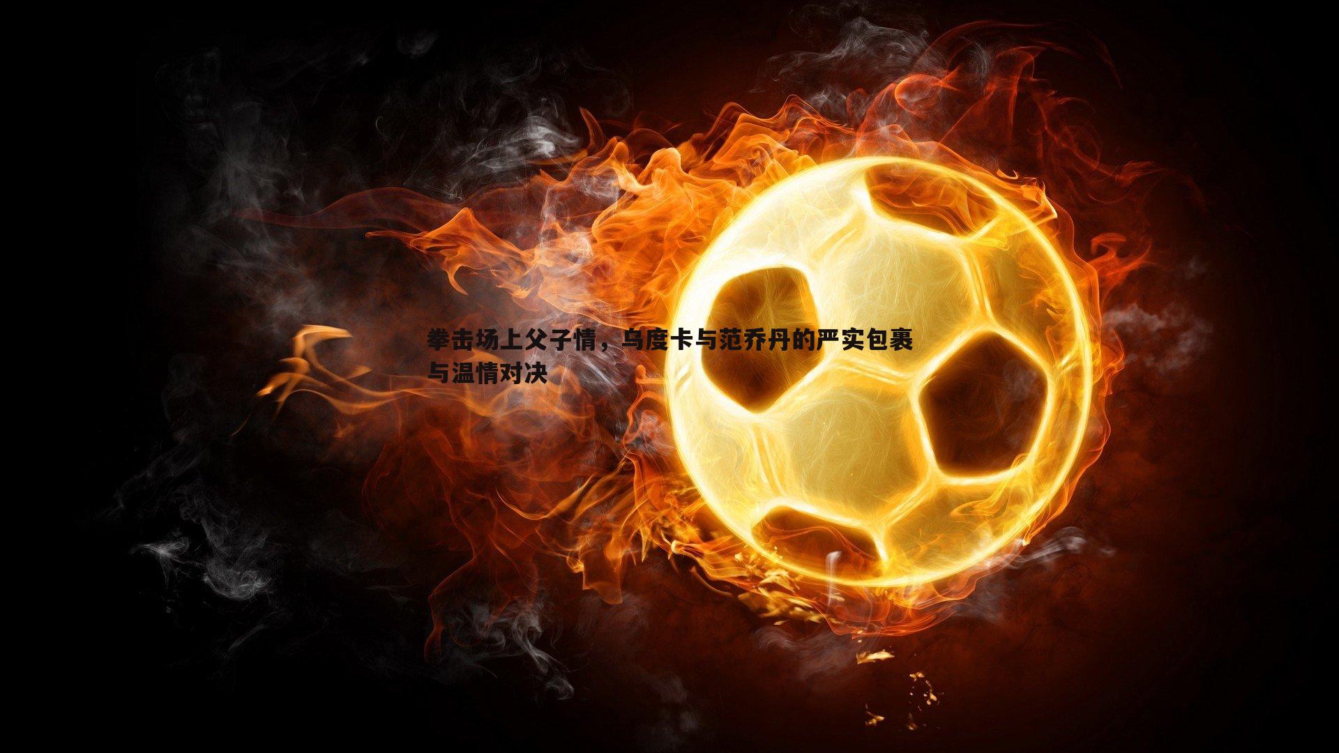 拳击场上父子情，乌度卡与范乔丹的严实包裹与温情对决